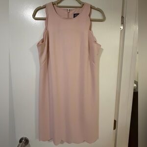 Vince Camuto pink dress with scalloped hem